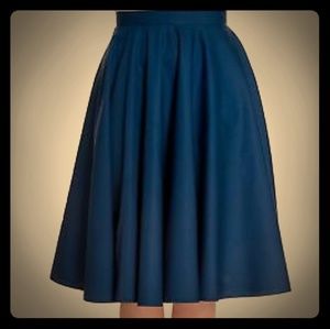 Hell Bunny Vixen Skirt Navy Blue S